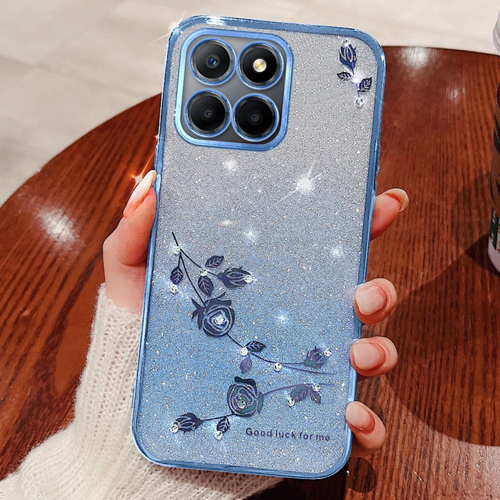 KADEM For Honor X6b 4G Case Flower TPU Flexible Gradient Phone Cover