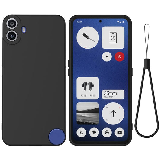 For Nothing CMF Phone 1 Case Liquid Silicone Anti-Scratch Phone Cover with Hand Strap