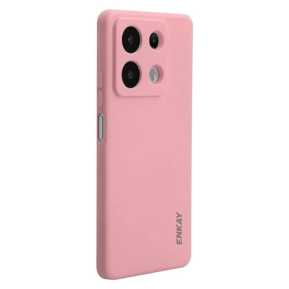 ENKAY HAT PRINCE For Xiaomi Redmi Note 13 5G Case Straight Edge Liquid Silicone Phone Cover