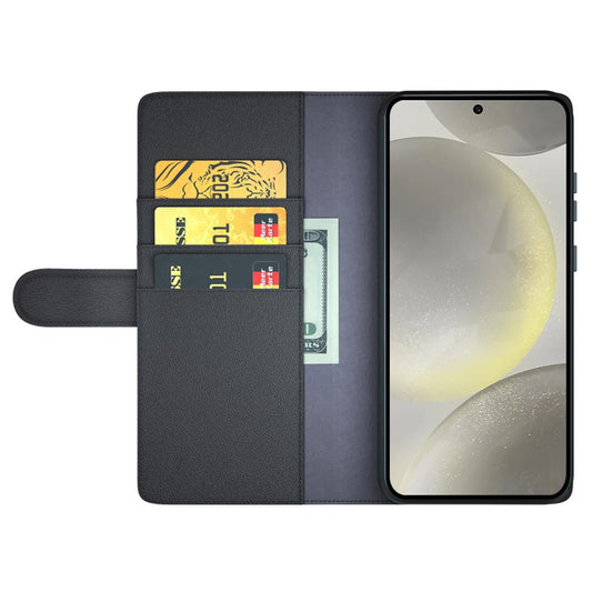 Galaxy S24 FE Echtleder Hülle mit Kartenfach