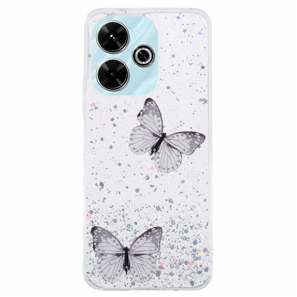 AW Series For Xiaomi Redmi 13 5G / 13 4G Case Epoxy PVC Butterfly TPU Aesthetics Phone Cover