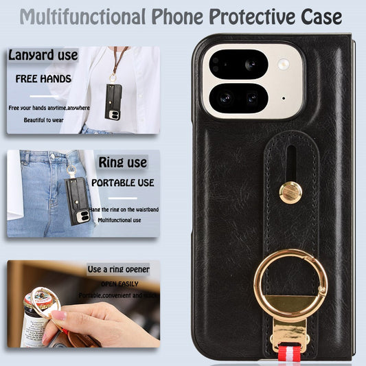 Pixel 9 Pro Fold 5G Lederhülle – mit Armband & Flaschenöffner