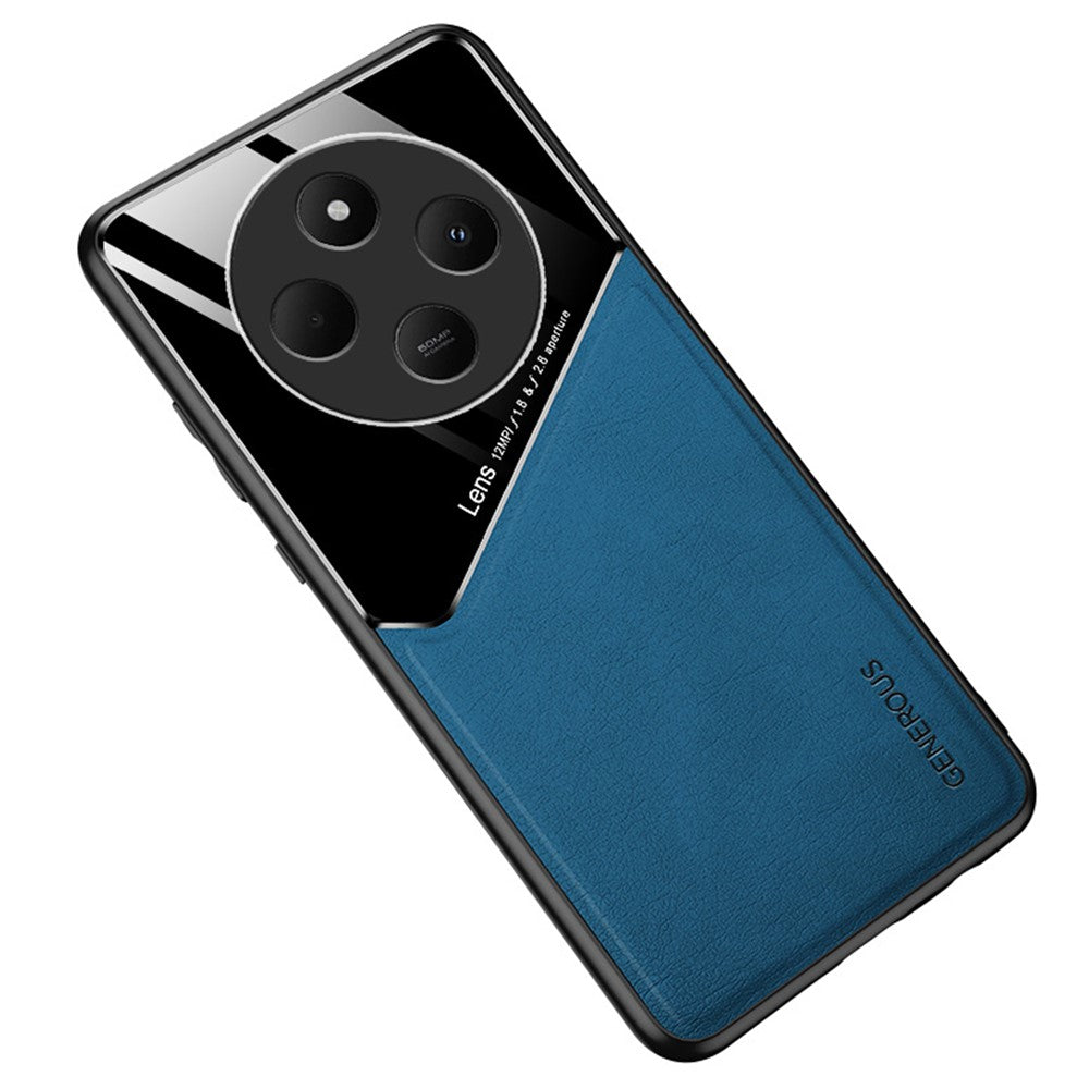 For Xiaomi Poco C75 4G / Redmi 14R 5G / 14C 4G Case Leather Coated PC+TPU Phone Back Cover