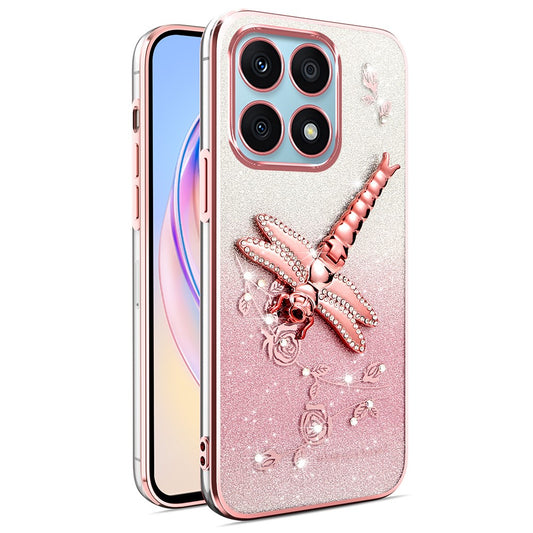 Xiaomi 14T Pro Handyhülle – KADEM Libelle Ständer TPU Blumen Glitzer