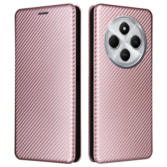 For Xiaomi Poco C75 4G / Redmi 14R 5G / 14C 4G Case Carbon Fiber Texture Drop-Proof PU Leather Phone Cover