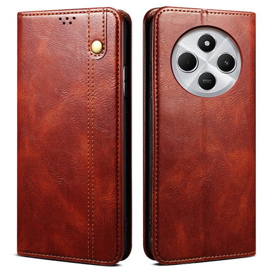 For Xiaomi Poco C75 4G / Redmi 14R 5G / 14C 4G Case Crazy Horse Texture Waxy Leather Wallet Stand Phone Cover