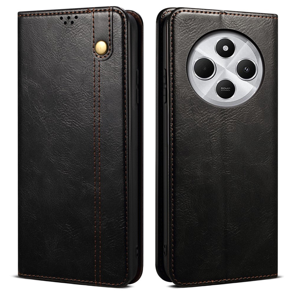 For Xiaomi Poco C75 4G / Redmi 14R 5G / 14C 4G Case Crazy Horse Texture Waxy Leather Wallet Stand Phone Cover