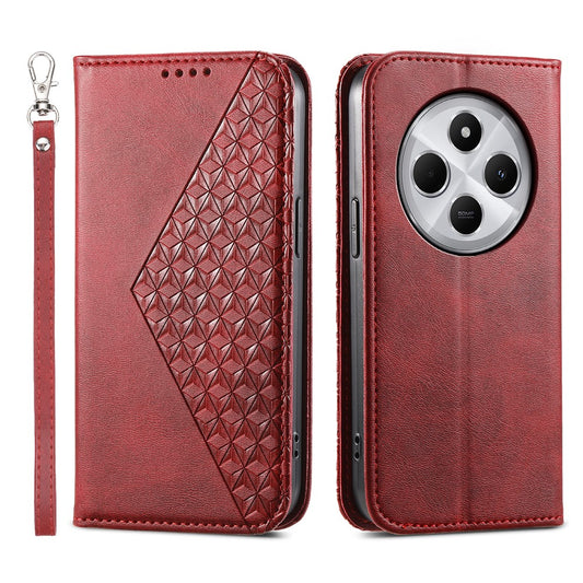 Phone Case For Xiaomi Poco C75 4G / Redmi 14R 5G / 14C 4G Calf Texture PU Leather Phone Cover with Wallet