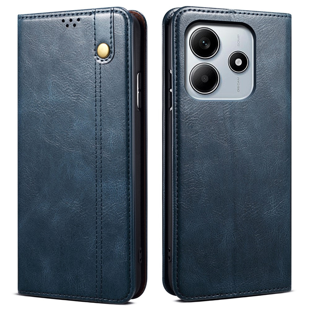 For Xiaomi Redmi Note 14 5G Case Crazy Horse Texture Waxy Leather Wallet Stand Phone Cover