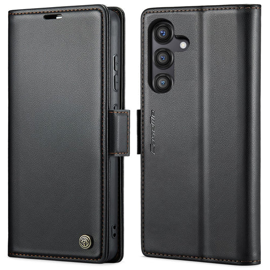 Galaxy S24 FE Glänzende Wallet-Hülle – RFID-Schutz & Ständer