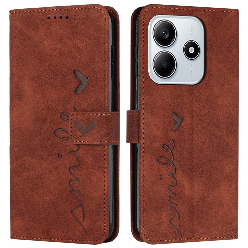 For Xiaomi Redmi Note 14 5G Case Viewing Stand PU Leather Phone Cover Imprinted Pattern