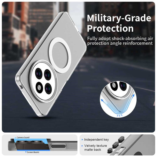 For Xiaomi Poco C75 4G / Redmi 14R 5G / 14C 4G Case Magnetic Case PC+TPU+PET Anti-Drop Phone Cover