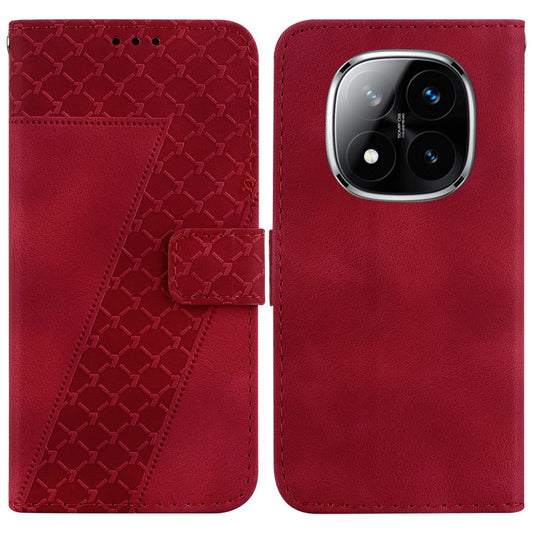 Xiaomi Redmi Note 14 Pro 5G / Xiaomi Poco X7 5G Handyhülle – Poco X7 5G Standgehäuse 7-förmiges Muster-Aufdruck-Leder