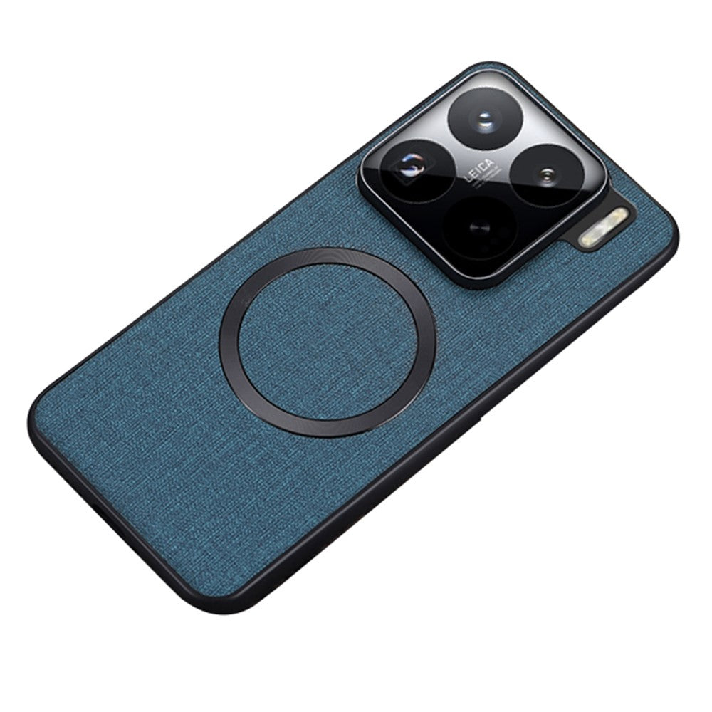 For Xiaomi 15 Magnetic Case Drop-Proof TPU+Cloth Back Phone Cover