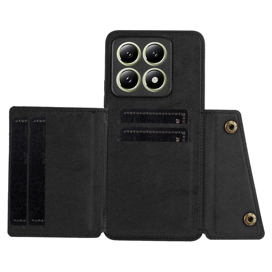 Xiaomi 14T Pro Handyhülle – Kartenfächer, Ständer, Leder + TPU