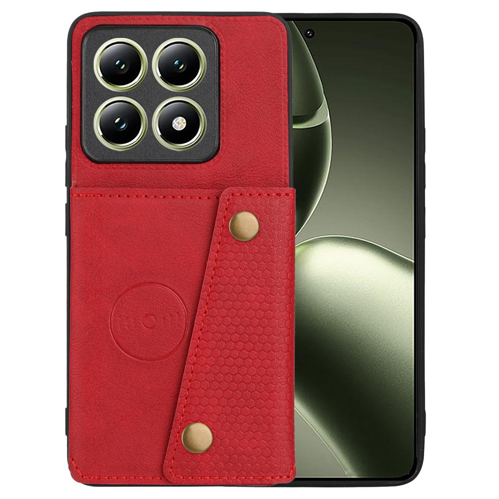 For Xiaomi 14T Pro Case Card Slots Kickstand Leather + TPU Phone Cover