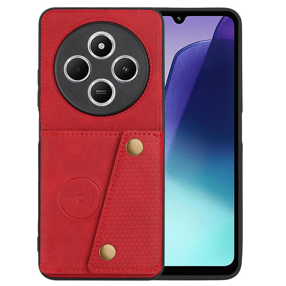 For Xiaomi Poco C75 4G / Redmi 14R 5G / 14C 4G Case Card Slots Kickstand Leather + TPU Phone Cover