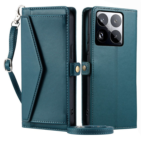 Xiaomi 15 Pro Handyhülle – Ledertasche, Brieftaschenständer, mit Riemen