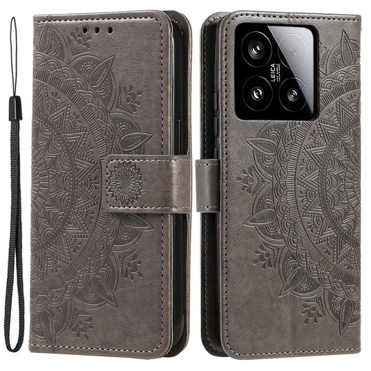 Xiaomi 15 Handyhülle – mit Aufdruck „Totem“ aus PU-Leder mit Standfunktion