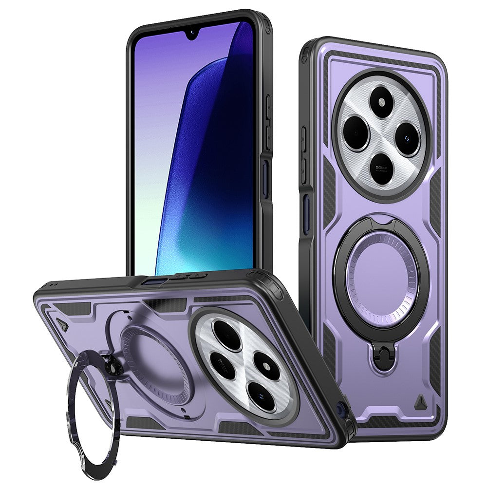 Kickstand Case for Xiaomi Poco C75 4G / Redmi 14R 5G / 14C 4G Magnetic Case Military Protection PC+TPU Cover