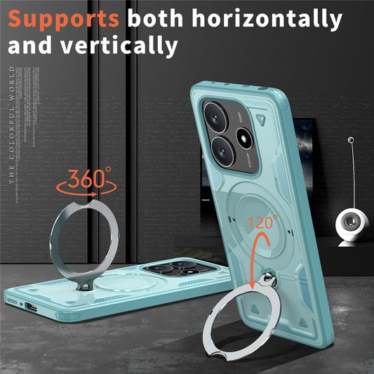 Xiaomi Redmi Note 14 5G Handyhülle – Magnetische , militärischer Schutz, PC + TPU-Kickstand