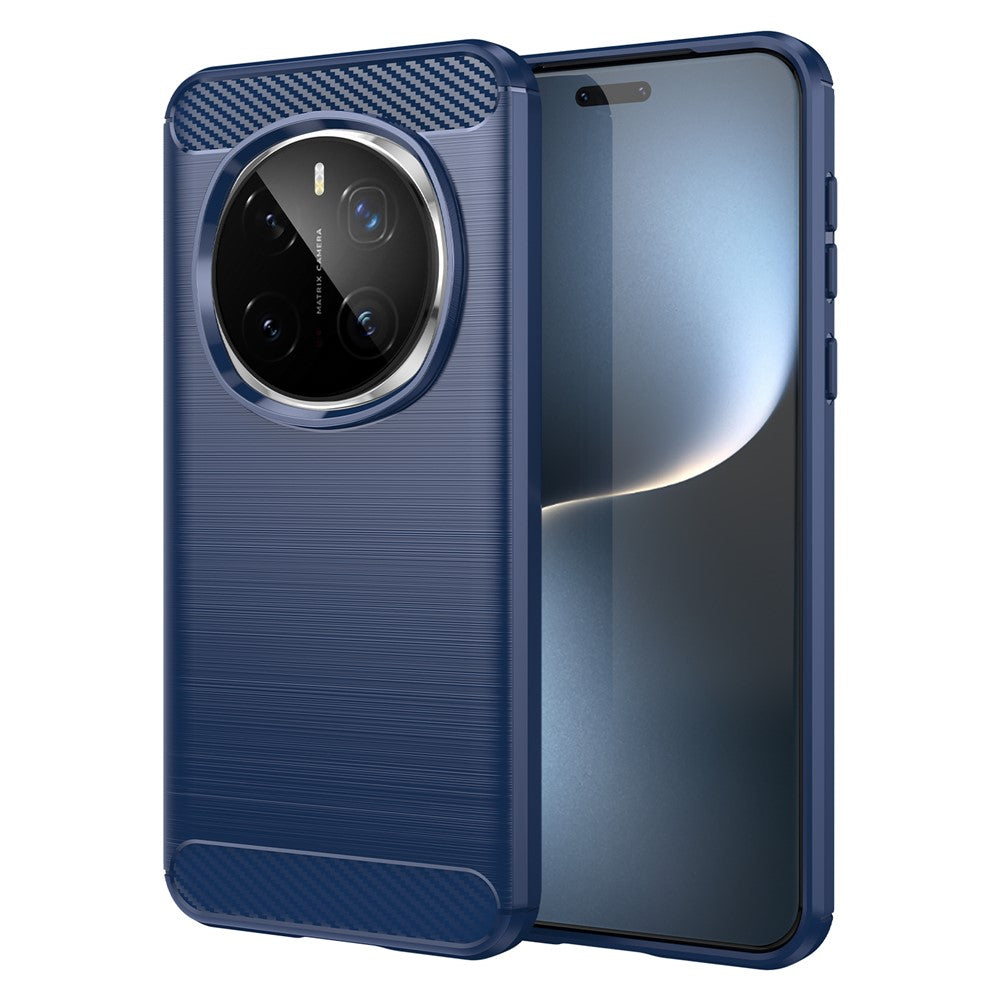 For Honor Magic7 Pro 5G Case Carbon Fiber Texture Brushed Anti Fingerprint Phone Back Cover