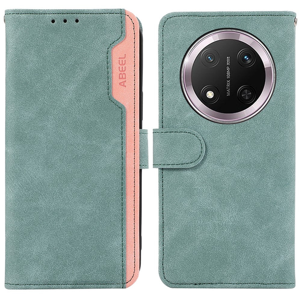 ABEEL For Honor Magic7 Lite 5G / X9c 5G / X60 Pro 5G Case Color Splicing Leather Flip Phone Cover RFID Blocking