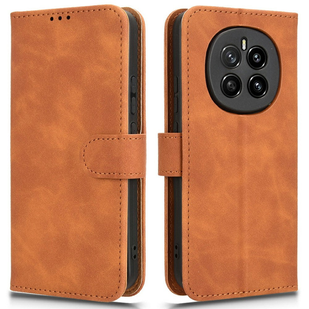 For Honor Magic7 5G Leather Case Skin-Feel Anti-Drop Wallet Flip Phone Cover