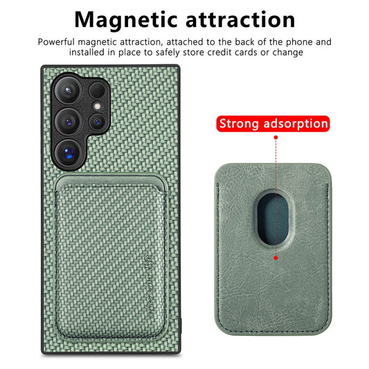 Galaxy S25 Ultra Schutzhülle – Magnetische abnehmbare Kartenhalter-Rückseite