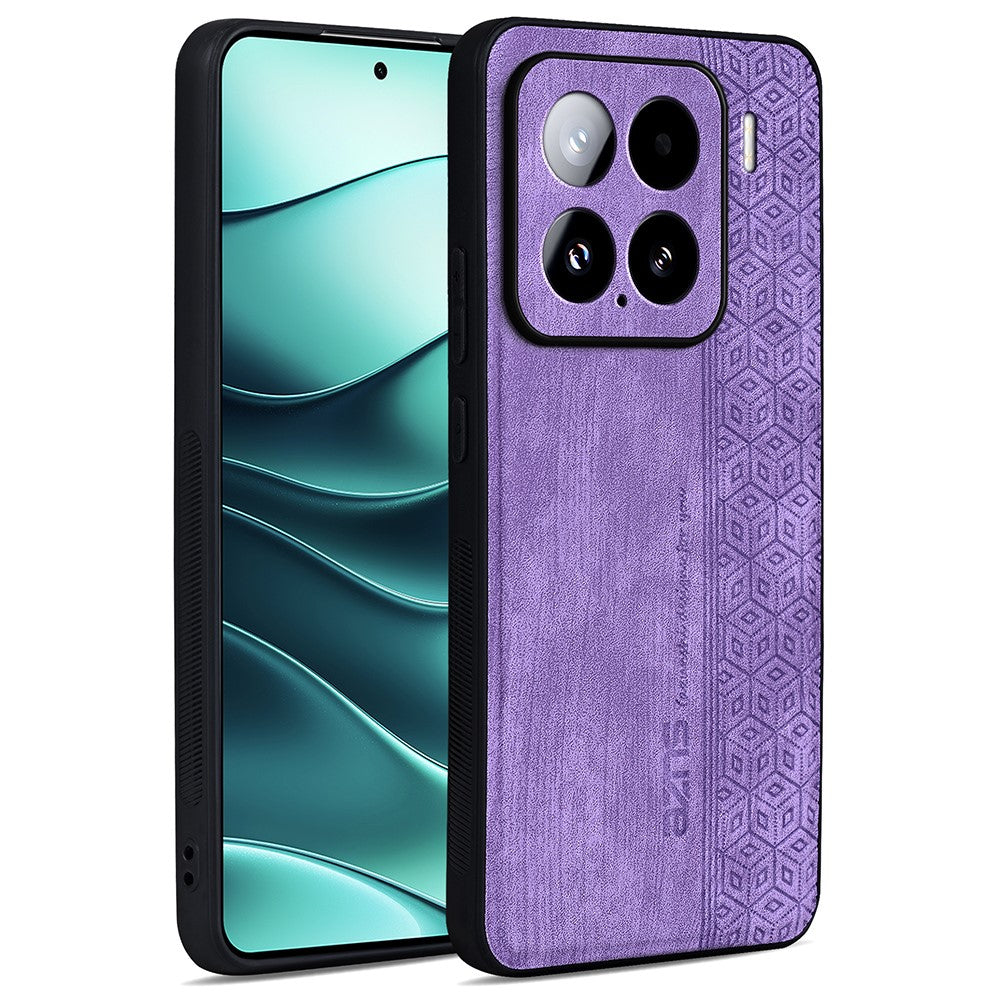 AZNS For Xiaomi 15 Case Protective PU Leather Covered TPU Phone Shell