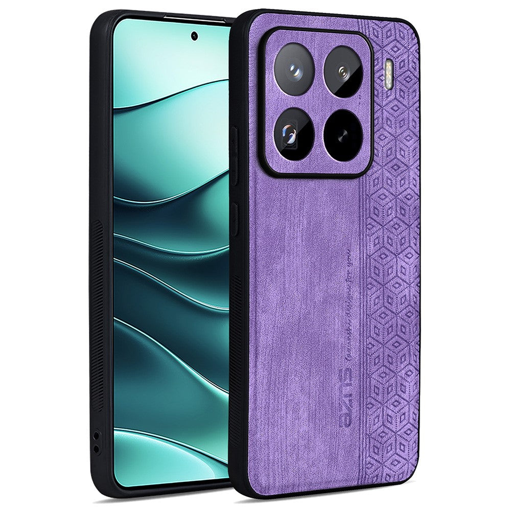 AZNS For Xiaomi 15 Pro Case Protective PU Leather Covered TPU Phone Shell