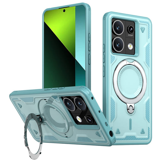 Xiaomi Redmi Note 13 5G Handyhülle – Magnetische , militärischer Schutz, PC + TPU-Kickstand