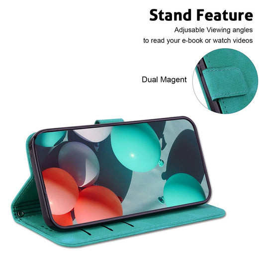 Galaxy A26 5G Leder-Wallet-Hülle – Mit Prägung & Ständer
