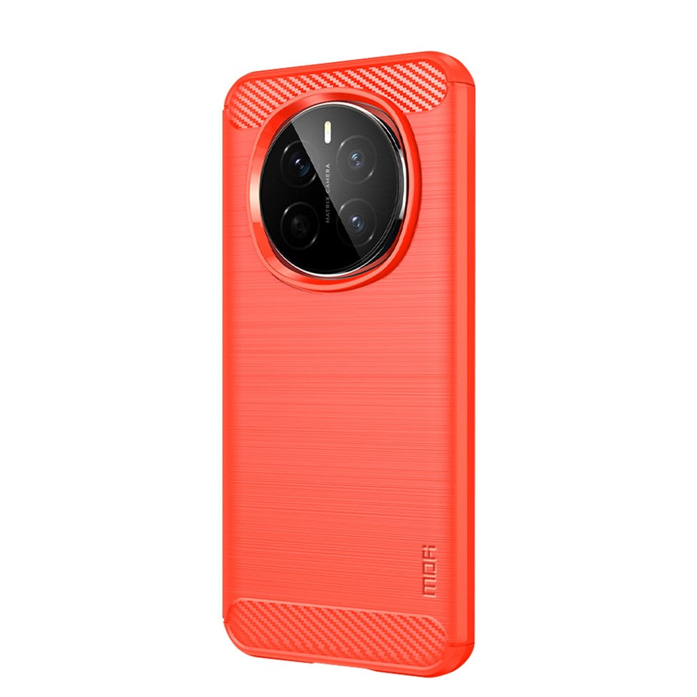 MOFI For Honor Magic7 5G Back Cover Brushed Carbon Fiber Texture Soft TPU Case