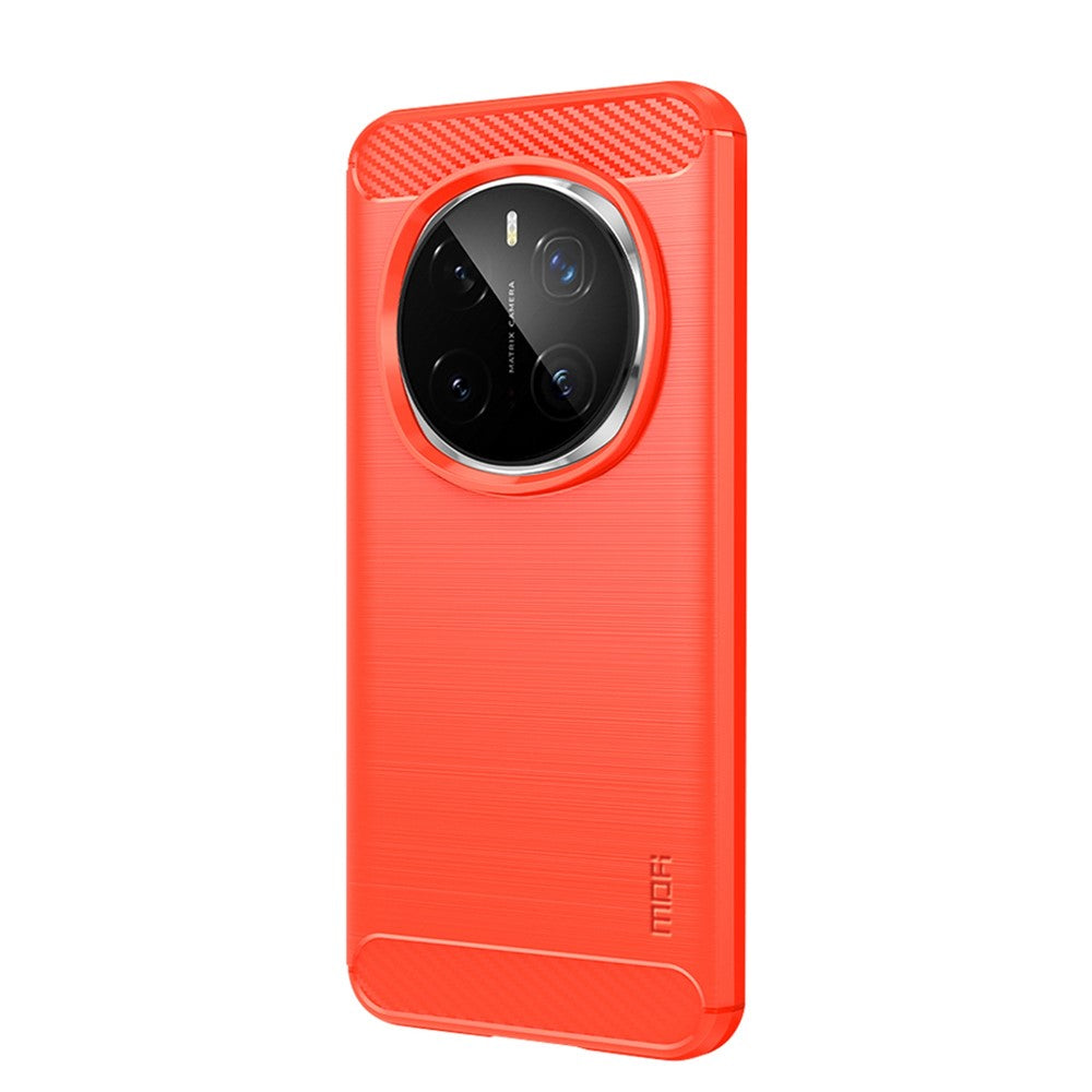 MOFI For Honor Magic7 Pro 5G Back Cover Brushed Carbon Fiber Texture Soft TPU Case