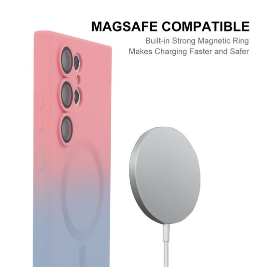 Galaxy S25 Ultra Silikon-Hülle – Mit Farbverlauf & Magnetisch