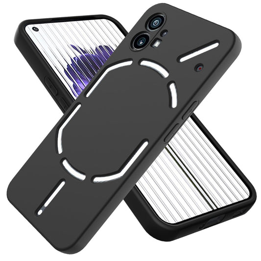 For Nothing phone (1) 5G Shockproof Silicone Mobile Phone Case Anti-scratch Cell Phone Cover with Strap