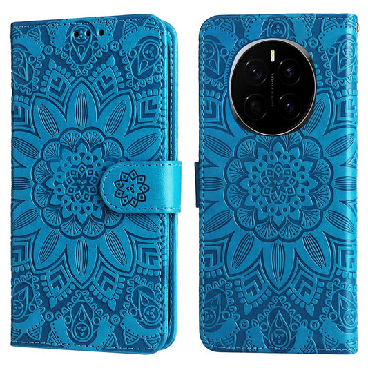 Honor Magic7 5G Handyhülle – mit Sonnenblumen-Aufdruck, Leder-Geldbörsen