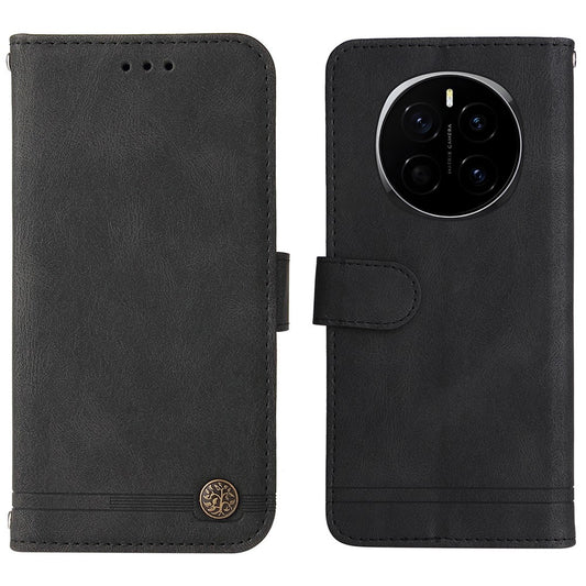 Honor Magic7 5G Handyhülle – Leder-Geldbörsen-Hüllen, hautfreundlich-, Ständer mit Riemen
