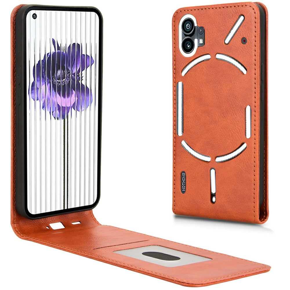 Nothing Phone (1) 5G Wallet-Handyhülle – Magnetische & vertikale Klapphülle, aus Leder, mit Kartenfach
