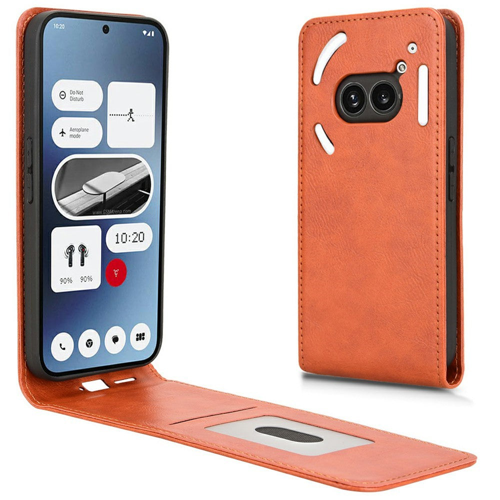 Nothing Phone (2a) Wallet-Handyhülle – Magnetische & vertikale Klapphülle, aus Leder, mit Kartenfach