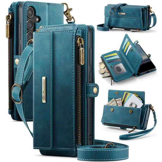 Galaxy S23 FE Wallet-Hülle – Mit RFID-blockierende Reißverschluss-Brieftasche, Ständer & Riemen