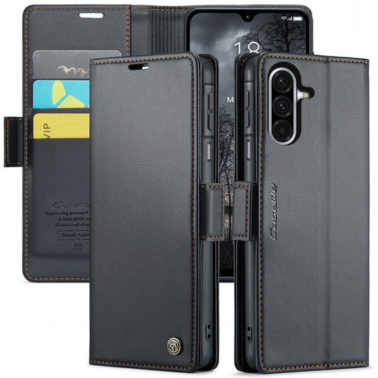 Galaxy A26 5G Glänzende Wallet-Hülle – RFID-Schutz & Ständer
