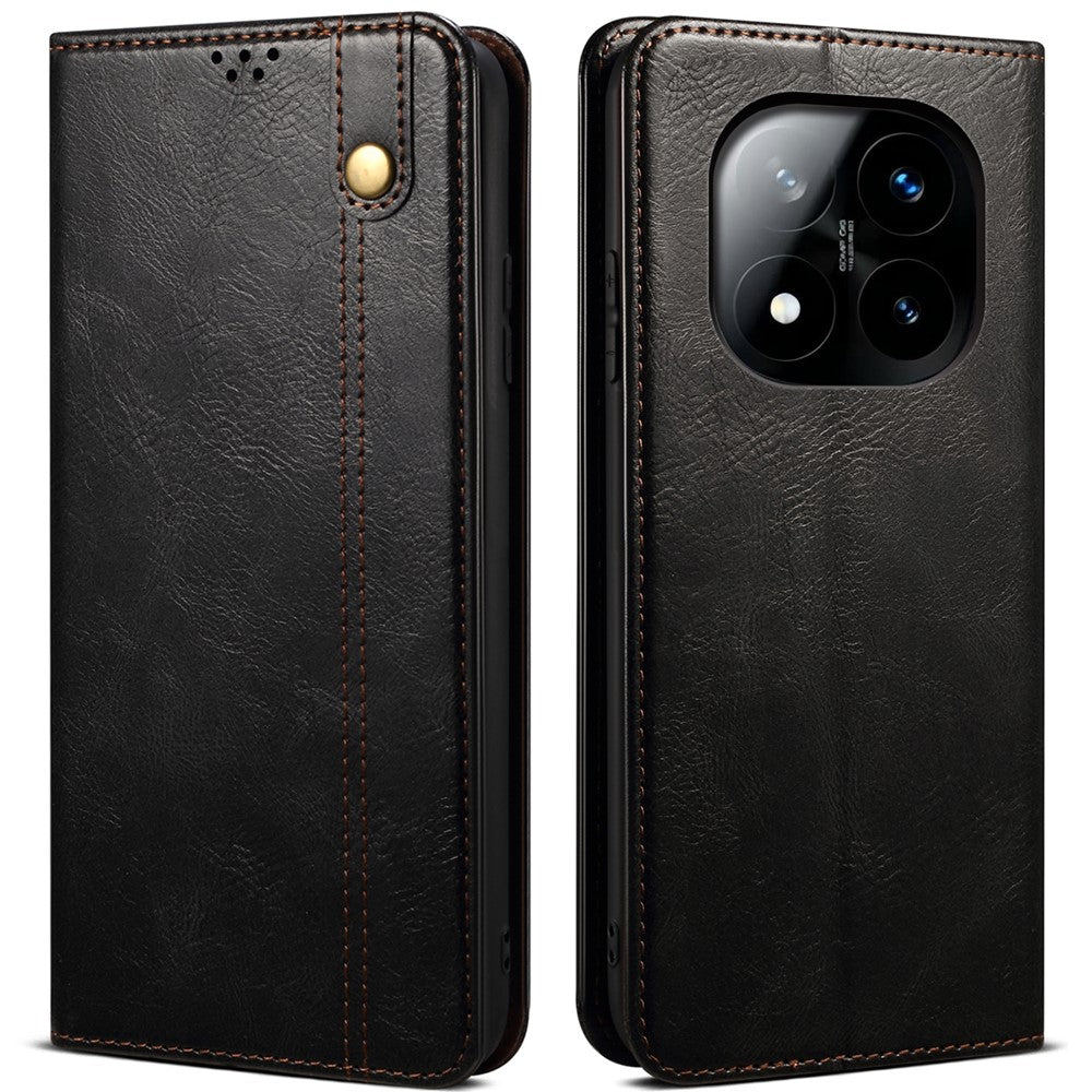 For Xiaomi Redmi Note 14 Pro+ 5G Case Crazy Horse Texture Waxy Leather Wallet Stand Phone Cover