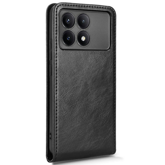 Leather Case For Xiaomi Poco F6 Pro 5G / Redmi K70 5G / Redmi K70 Pro 5G Magnetic Vertical Flip Phone Cover with Card Slot