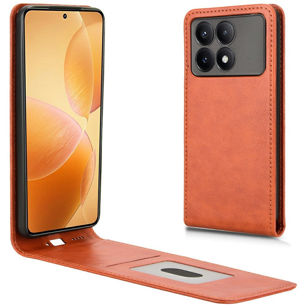 Leather Case For Xiaomi Poco F6 Pro 5G / Redmi K70 5G / Redmi K70 Pro 5G Magnetic Vertical Flip Phone Cover with Card Slot