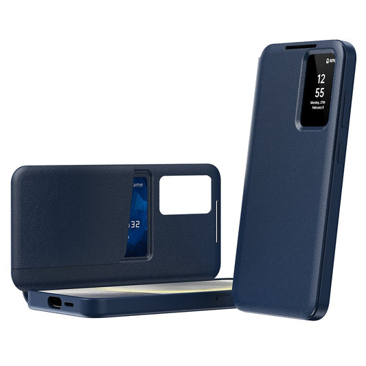 Galaxy S22 5G Lederhülle – Mit Kartenfach & Smart-View Fenster