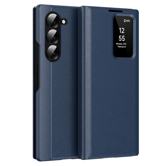 Galaxy Z Fold5 5G Lederhülle – Mit Kartenfach & Smart-View Fenster