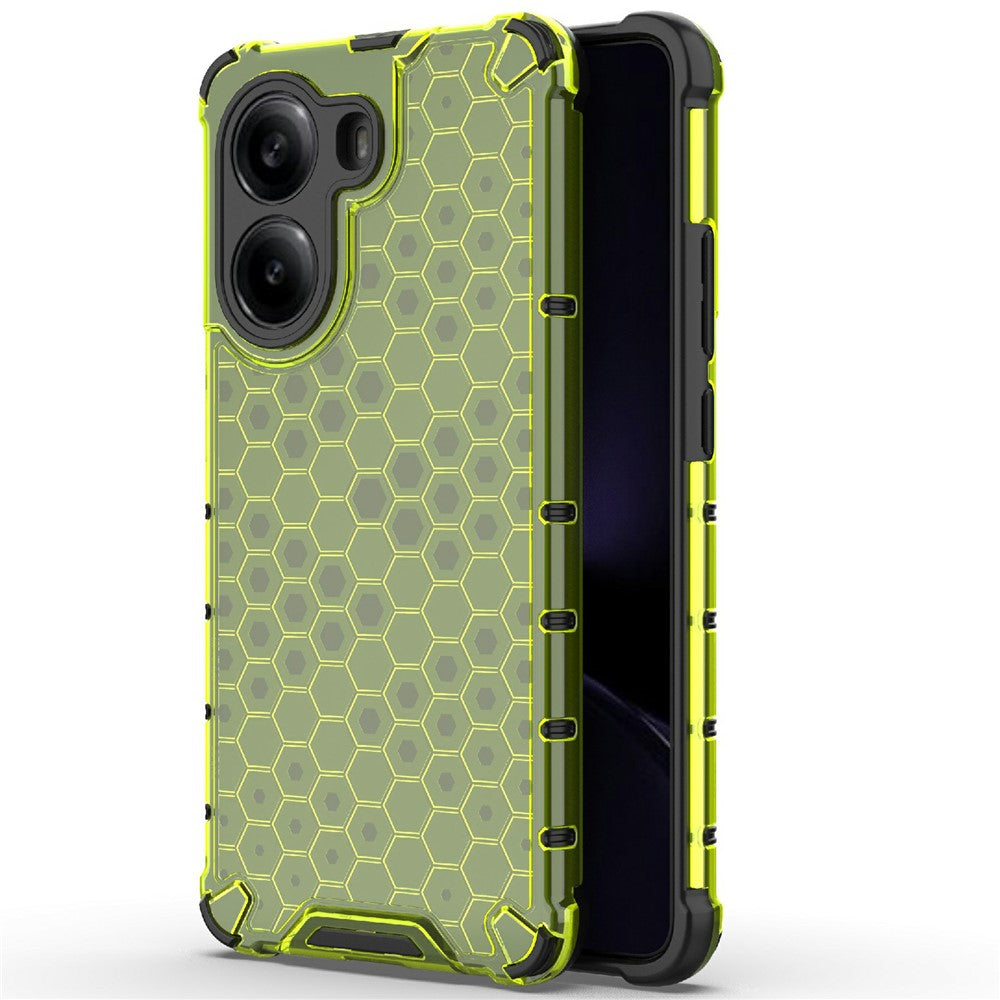 For Xiaomi Poco X7 Pro 5G / Redmi Turbo 4 5G Case PC + TPU Phone Cover Honeycomb Shape