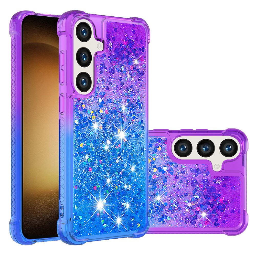 Galaxy S24 Plus / S25 Plus Glitter-Hülle – Farbverlauf mit funkelndem Puder